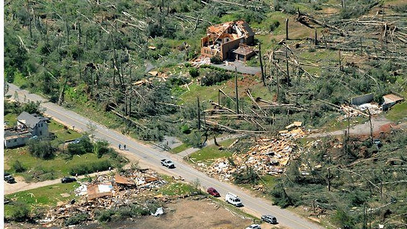 Monson area buildings damaged by the tornado late Wednesday afternoon.