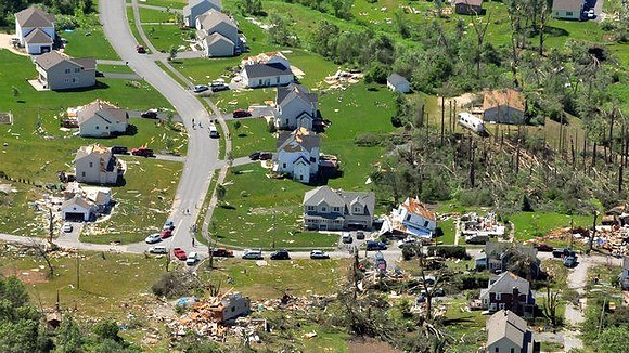 Monson area buildings damaged by the tornado late Wednesday afternoon.
