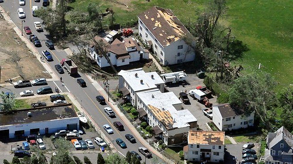 Monson area buildings damaged by the tornado late Wednesday afternoon.