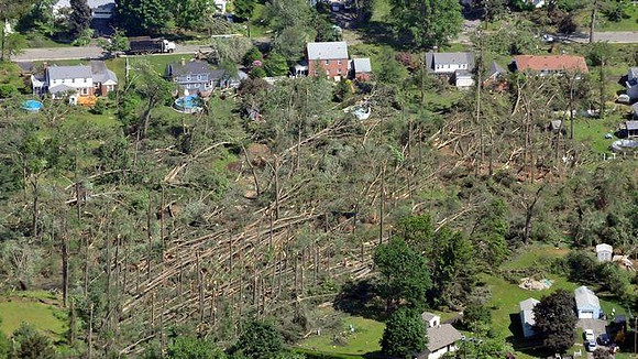 Monson area buildings damaged by the tornado late Wednesday afternoon.