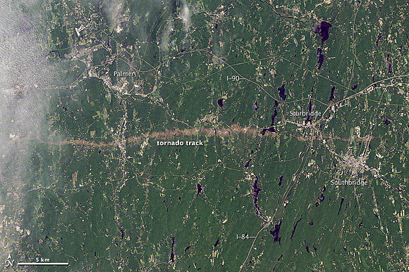 The track of the tornado