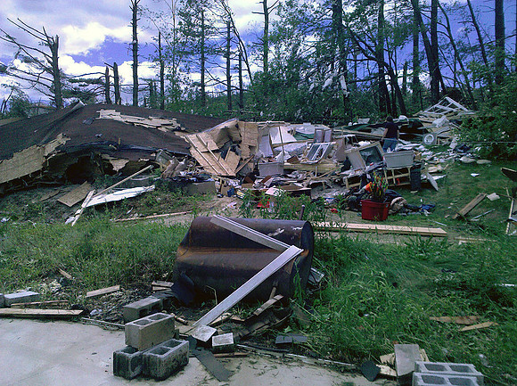 "Tornado and storm damage in Brimfield, Massachusetts