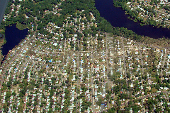 Aerial views of tornado damage in Western Massachusetts
