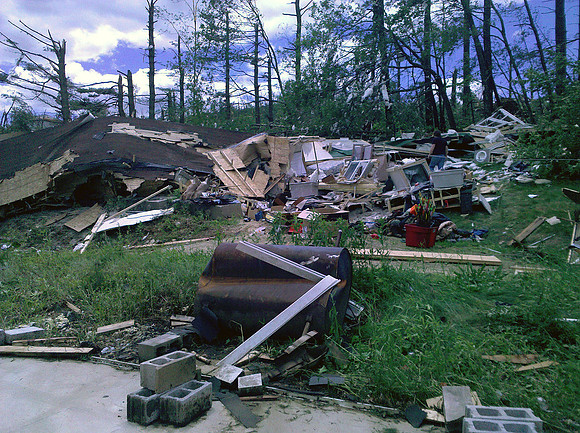 Tornado and storm damage in Brimfield, Massachusetts