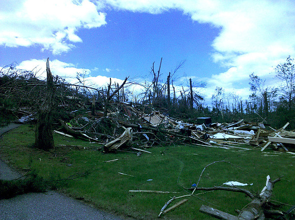 Tornado and storm damage in Brimfield, Massachusetts