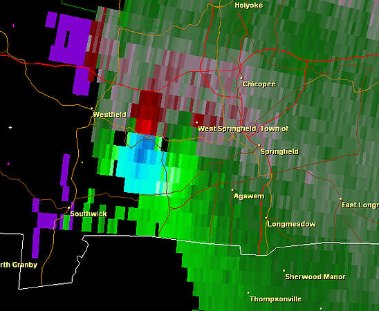 KBOX Radar Storm Relative Velocity