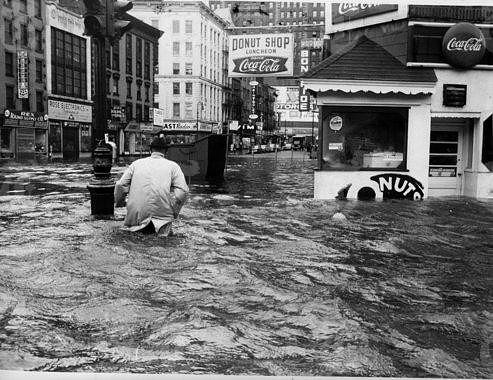 Lower Manhattan, NY flooding