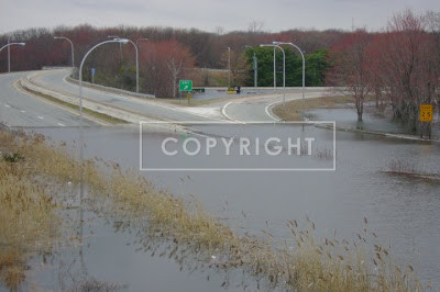 Flooding at the Airport connector.