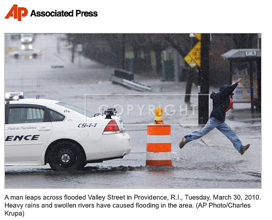 Flooded Valley Street in Providence, RI