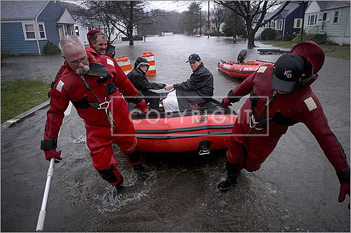 Glenn and Virginia Russell were among those evacuated from their homes in Cranston.
