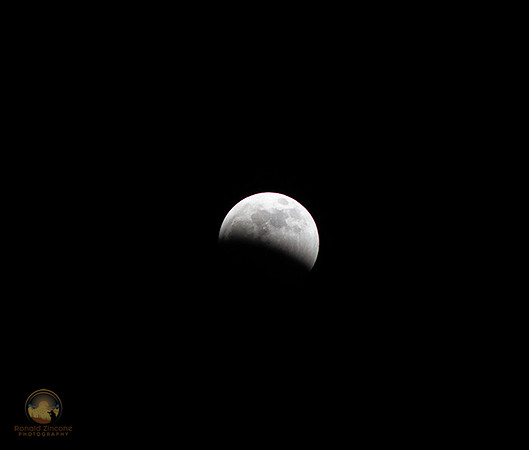 Total Lunar Eclipse Jan 20-21, 2019  partial phase copyright ronaldzinconephotography