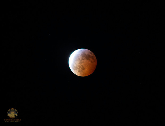 Total Lunar Eclipse Jan 20-21, 2019  partial phase copyright ronaldzinconephotography