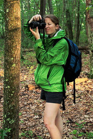 Student shooting a close-up, Nature Photography field trip