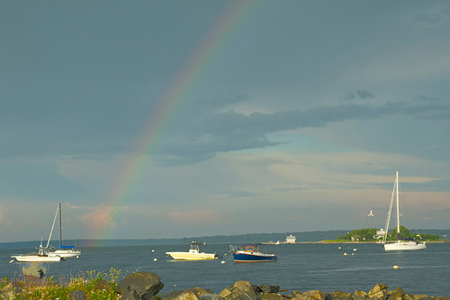 Rainbow over Hamilton Beach, NK copyright ronaldzinconephotography