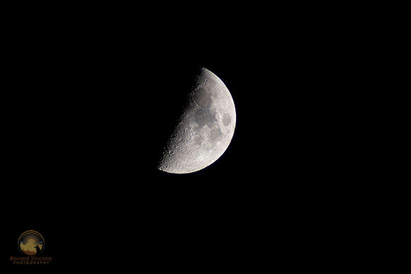 First Quarter Moon copyright ronaldzinconephotography