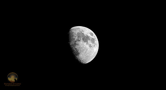 Almost Gibbous moon copyright ronaldzinconephotography