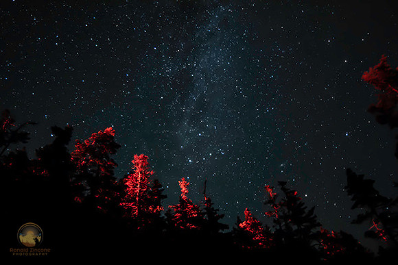summer milky way M31 Casseopia over Bass Harbor Arcadia Maine copyright ronaldzinconephotography