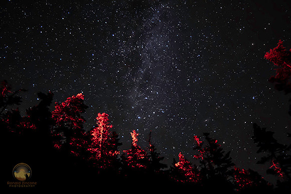 summer milky way M31 Casseopia over Bass Harbor Arcadia Maine copyright ronaldzinconephotography