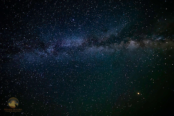 summer milky way and iridium flare and Mars Arcadia Maine copyright ronaldzinconephotography