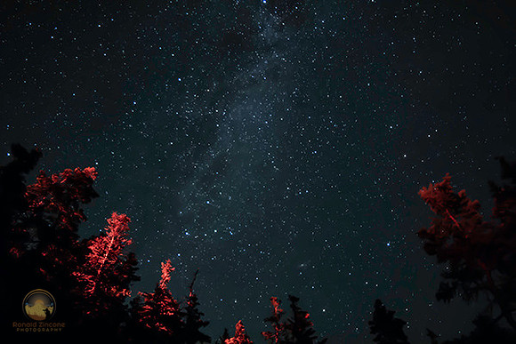 summer milky way M31 Casseopia over Bass Harbor Arcadia Maine copyright ronaldzinconephotography
