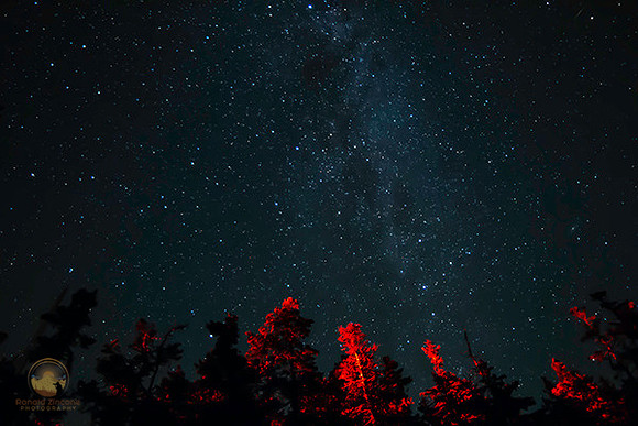 summer milky way M31 Casseopia and Satellite over Bass Harbor copyright ronaldzinconephotography