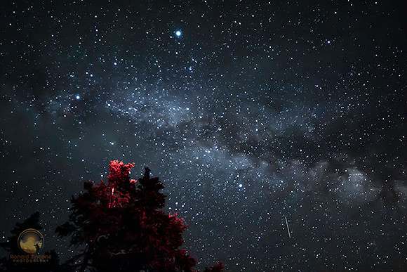 summer milky way with satellite over Bass Harbor Arcadia Maine copyright ronaldzinconephotography
