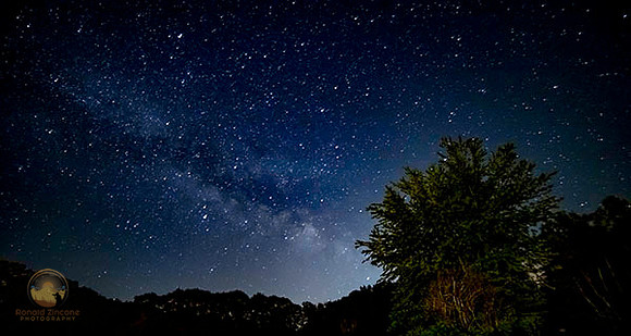 summer Milky Way over North Conway NH copyright ronaldzinconephotography