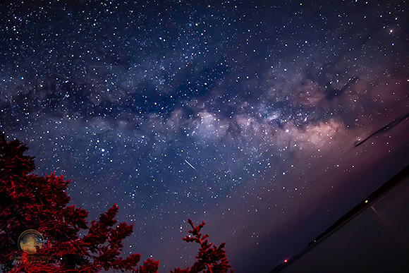 summer milky way with satellites over Bass Harbor Arcadia Maine copyright ronaldzinconephotography