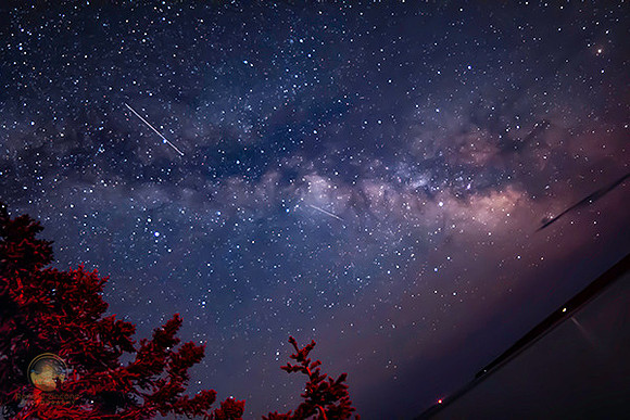 summer milky way with satellites over Bass Harbor Arcadia Maine copyright ronaldzinconephotography