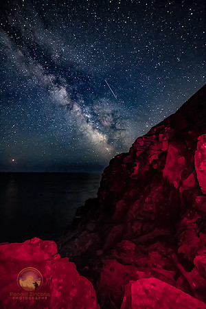 summer Milky Way over Otter Creek Cliffs, MT. Desert Isle, ME copyright ronaldzinconephotography
