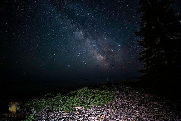 summer Milky Way over Seawall Beach, Arcadia, Maine copyright ronaldzinconephotography
