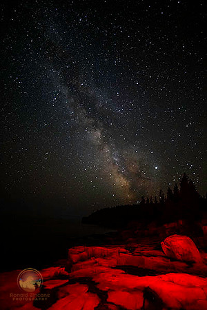 summer Milky Way over Boulder Beach, Arcadia, Maine