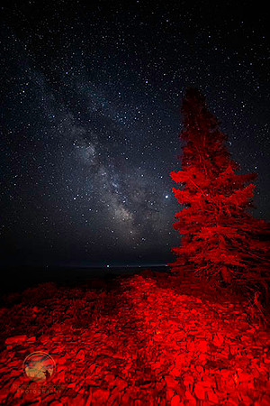 summer Milky Way over Seawall Beach, Arcadia, Maine