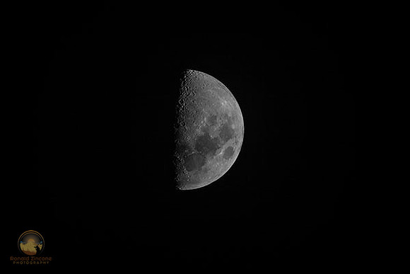 First Quarter Moon copyright ronaldzinconephotography