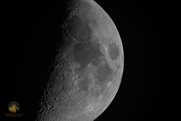 First Quarter Moon at high resolution copyright ronaldzinconephotography