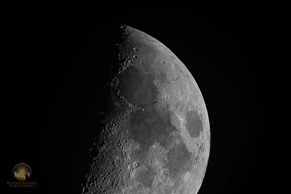 First Quarter Moon at high resolution copyright ronaldzinconephotography