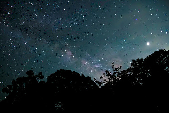 summer Milky Way, Jupiter and Satellites over Nauset, Cape Cod
