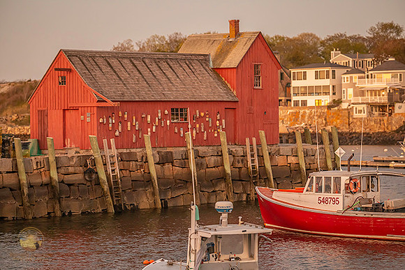Motif #1 with boats at Rockport, MA  copyright ronaldzinconephotography