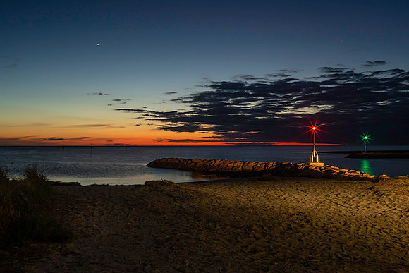 Venus over Rock Harbor sunset  copyright ronaldzinconephotography