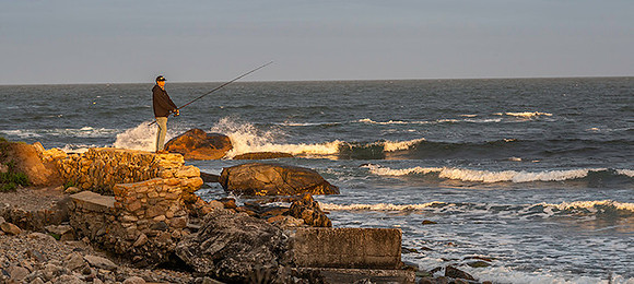 Fisherman at Black Point, RI  copyright ronaldzinconephotography