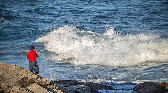 Fisherman at Beavertail, Jamestown  copyright ronaldzinconephotography
