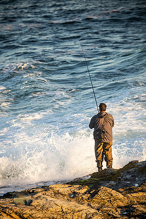Fisherman at Beavertail, Jamestown  copyright ronaldzinconephotography