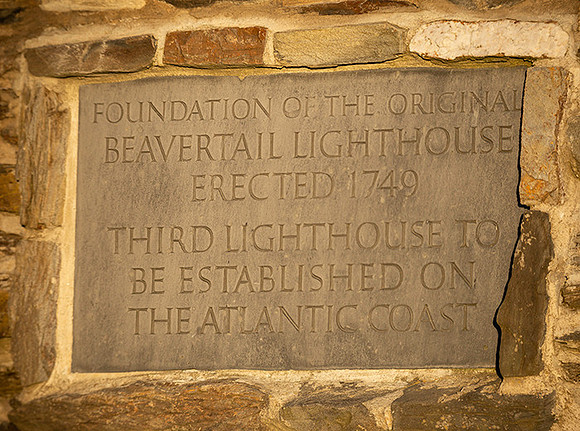 Historic Beavertail Lighthouse plaque  copyright ronaldzinconephotography