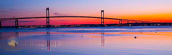 Newport Bridge sunrise from Jamestown copyright ronaldzinconephotography