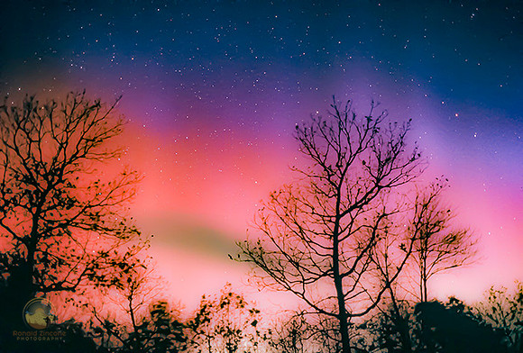 Northern Lights over Richmond, RI 2004  copyright ronaldzinconephotography