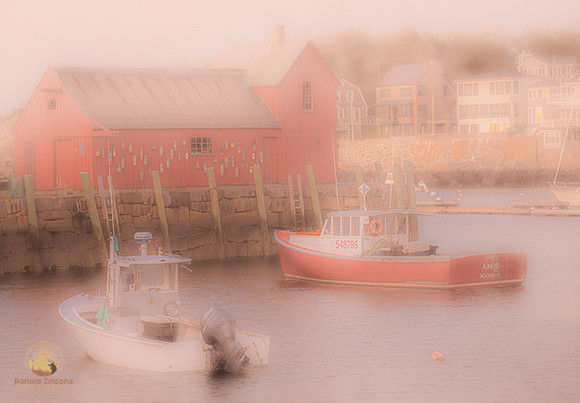 Motif #1 with boats at Rockport, MA  copyright ronaldzinconephotography