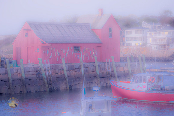 Motif #1 with boats at Rockport, MA  copyright ronaldzinconephotography