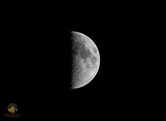 First Quarter Moon copyright ronaldzinconephotography