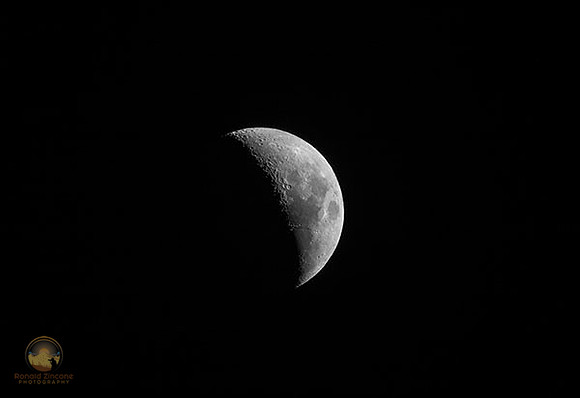 Almost first quarter moon copyright ronaldzinconephotography