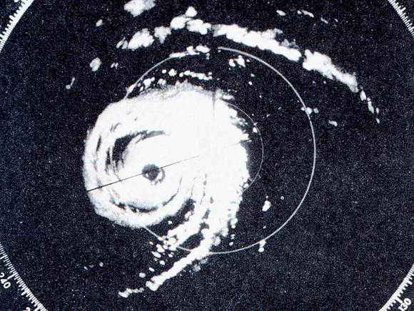 Old radar image of Donna